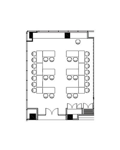 Conference venue Jarrah room floor plan