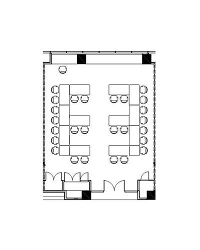 Conference venue Ironbark room floor plan